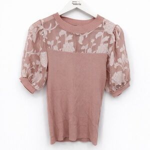 Rosewater Remi Pink Floral Sheer Top Blouse Size Small